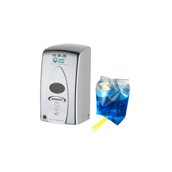 Chromed Hands Free Hand Sanitizer Dispenser Disposable Bag Customized Logo Printing