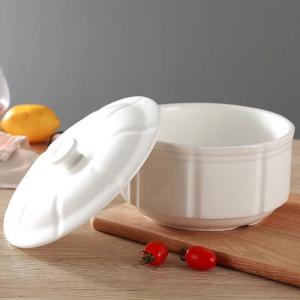 Buy cheap White Ceramic Porcelain Soup Bowl Stock Pots For Hotel Restaurant Home product