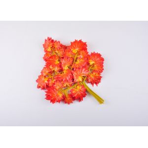 China Ornamental 18 Leaves Silk Plastic Artificial Maple Tree Branches on sale