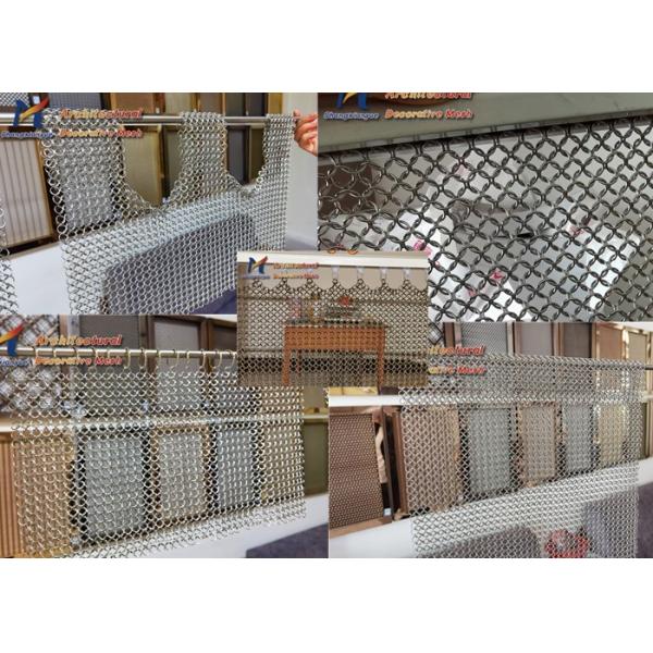 Special Flower Pattern Design Metal Mesh Curtain For Partitions