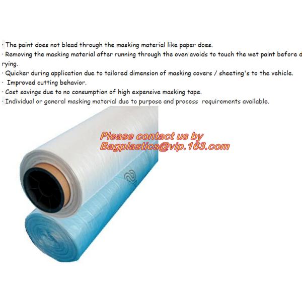 For Painting Plastic Chemical Resistance Overspray Masking Film, LDPE masking film black/white coex for industrial use