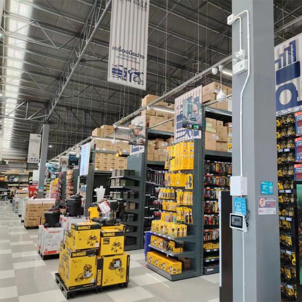 Customized Load Supermarket Metal Rack For Retail Shops Long Lasting Construction