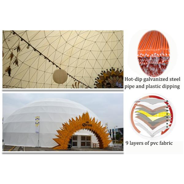 Double coated pvc camping dome shelter / carpas glass dome tent for event