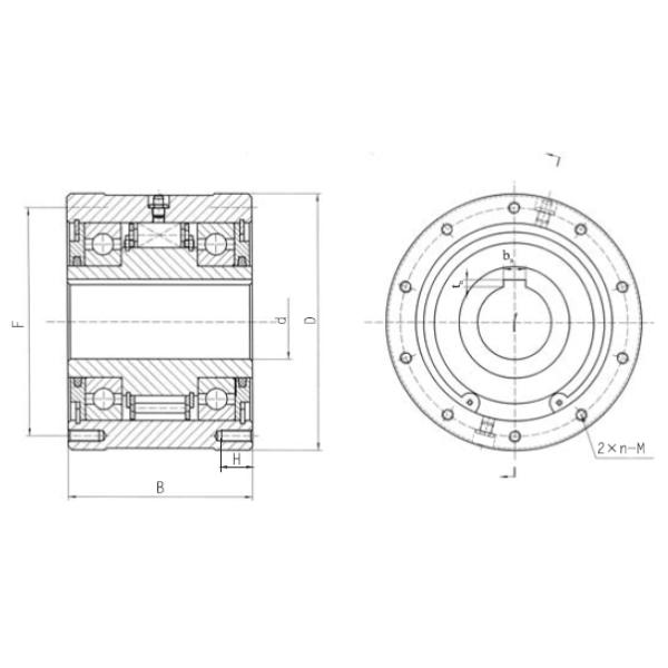 23600N.m Torque 360mm OD Backstop Cam Clutch Bearing 145.81 kg