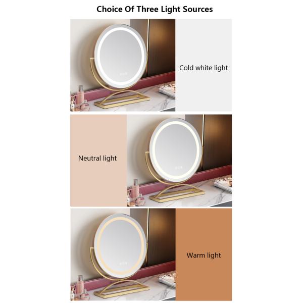 LED Lamps 10x Magnifying Round Vanity Mirror Dimmer Light Personalized