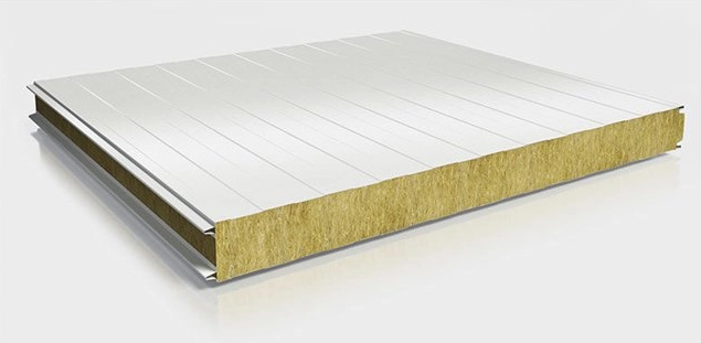Fireproof Rock Wool Sandwich Panel - Galvanized Steel Insulated Board for Roof, Wall & Partition