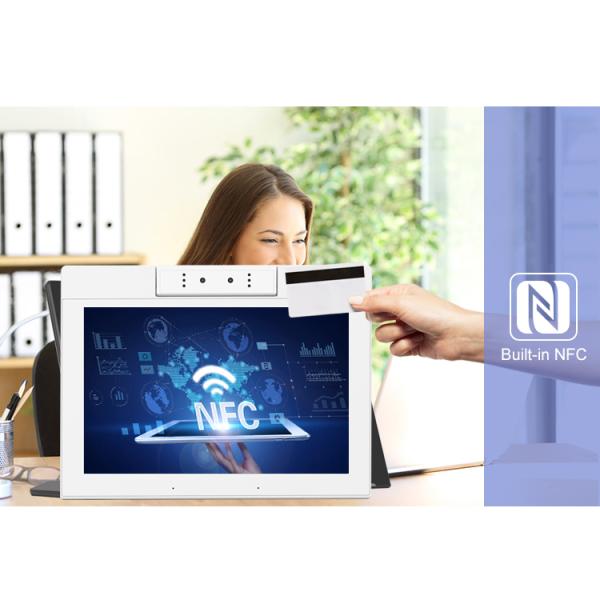 10.1 Inch L-shaped RK3566 POE NFC Android 11 Tablet Pc Desktop White Restaurant Ordering Tablet with Dual Camera