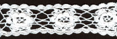 Long Vintage Cotton White Crochet Scallop Pattern Lace Trim DIY Embroidered Sewing Stretch