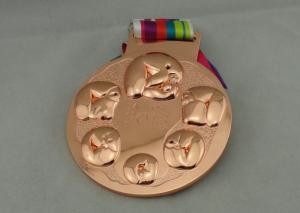 China 3D 103mm Dia Die Cast Medals Copper Plating Zinc Alloy 7.0mm Thickness on sale