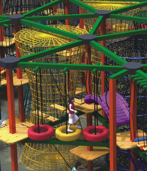 Safe Outdoor Adventure Playground For Park / School / Mall