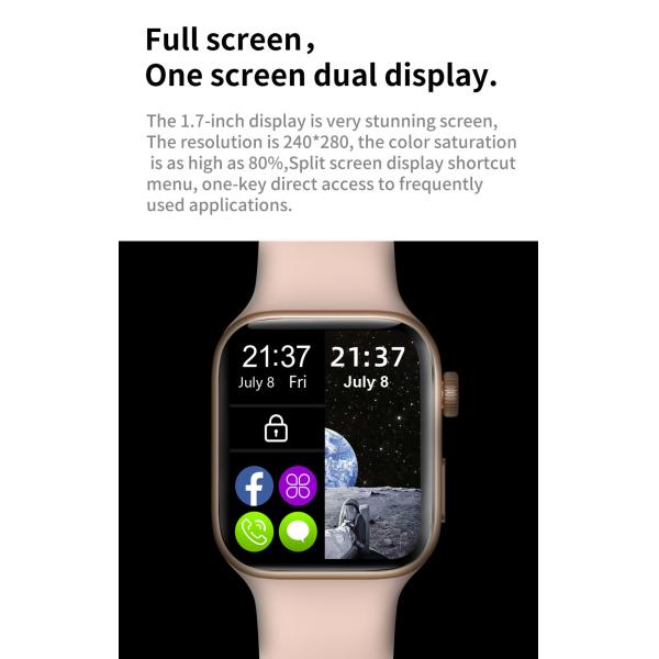 IWO Z36 Series 7 Smart Watch 170mAh 1.7" DIY Face Blood Pressure Smartwatch