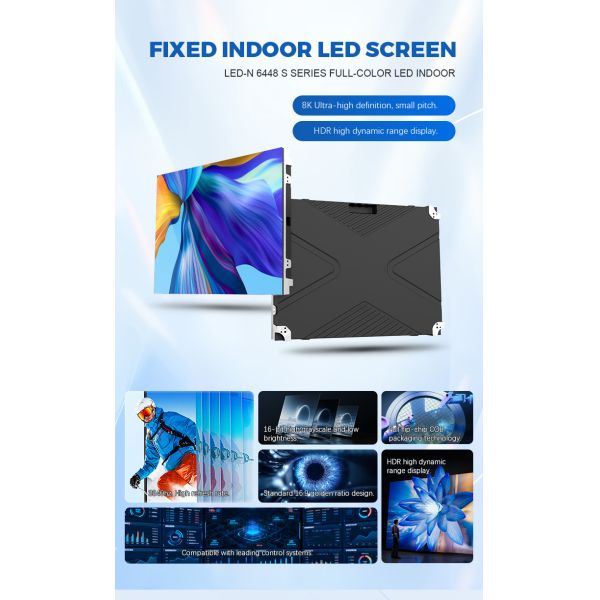 Best Selling Customized LED Background Wall P2 Fixed Indoor LED Screen Display Video Panel
