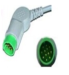 DLanet 50 LT 12 Pin 5 Lead Ecg Cable Snap IEC Flexibility And Durability