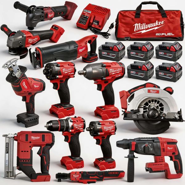 18in1 Milwaukee Power Tool Set DC18V Lithium Milwaukee Screwdriver Set
