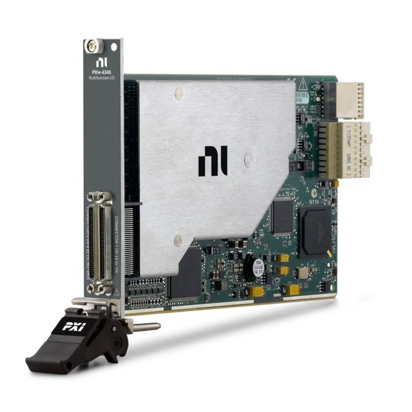 National Instruments PXIe-6345 PXI Multifunction I/O Module with 40 Differential Channels 500 kS/s Sampling Rate and 16-bit ADC Resolution