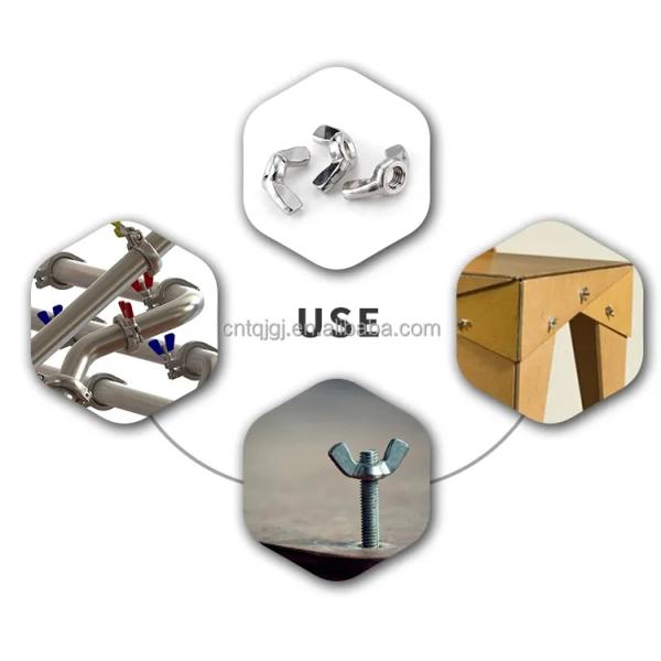 Metric Measurement System Stainless Steel SS304 316 Wing Horn Nuts M15-M45 for CNC Machining Mining Fasteners Customized Size