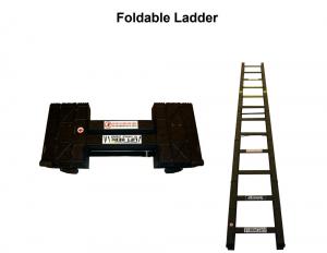 China Cast Aluminum Alloy 6 Ft Portable Tactical Ladder Foldable Unfolding Time 5 Seconds on sale