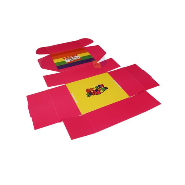 Custom Logo Printed Corrugated Cosmetic Box Eco-Friendly Book Shape Box for Shipping