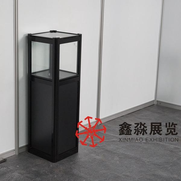 Aluminum Foldable Showcase, rentable foding cabinet for display, exhibition foding glass+aluminum+MDF panel showcase