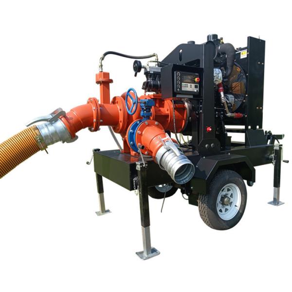 Mobile Water Pump Easy To Move Dry Priming Pump 6 Inches Diesel Water Pumps For Irrigation