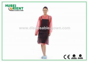 China Thin Neck Tie 40gsm Nonwoven Disposable Aprons on sale