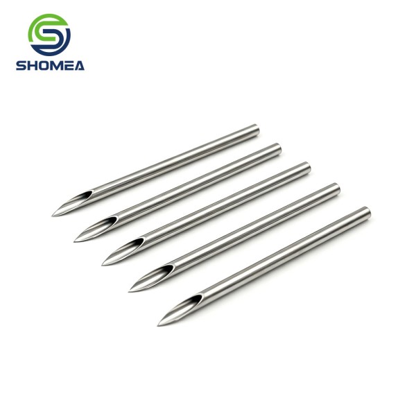 Custom Seamless Stainless Steel Lancet Tip Piercing Needle