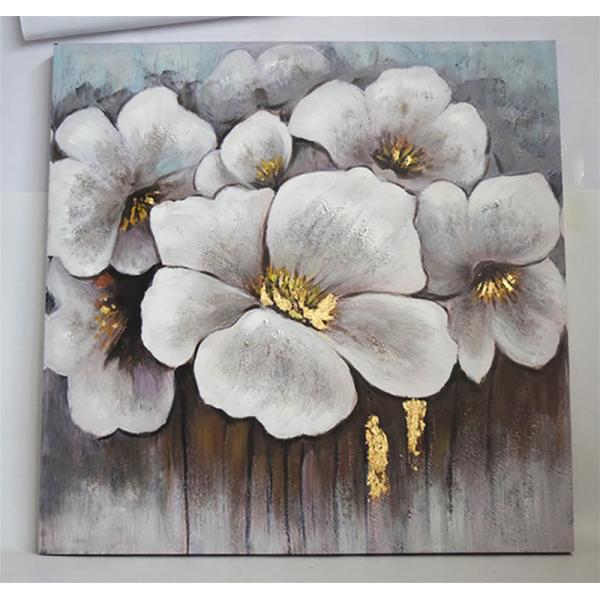 Hand Painted Canvas Oil Painting for Landscape Decoration without Frame Featuring Modern Large Flower