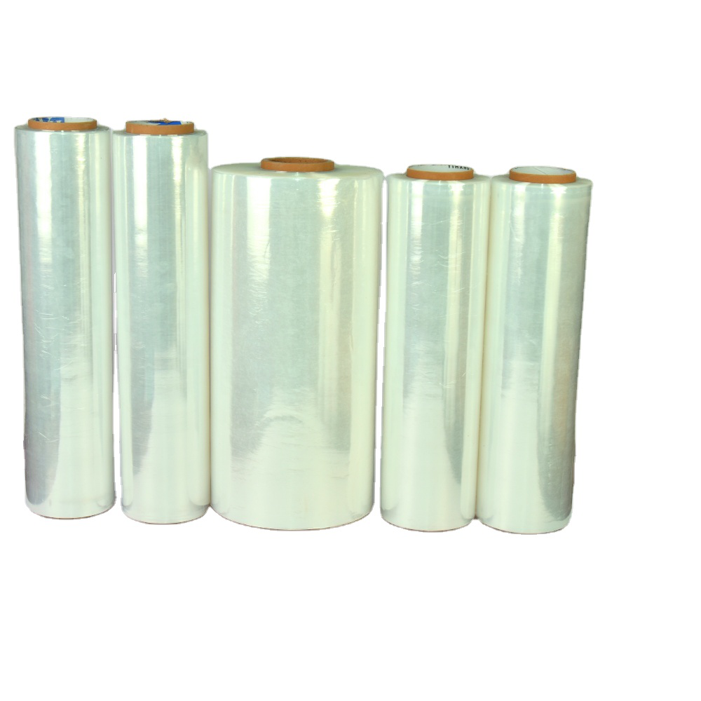 High Flexibility Soft Self Adhesive 9um 225% Stretch High Transparency Hand Stretch Film Food Beverage Foreign Trade Export