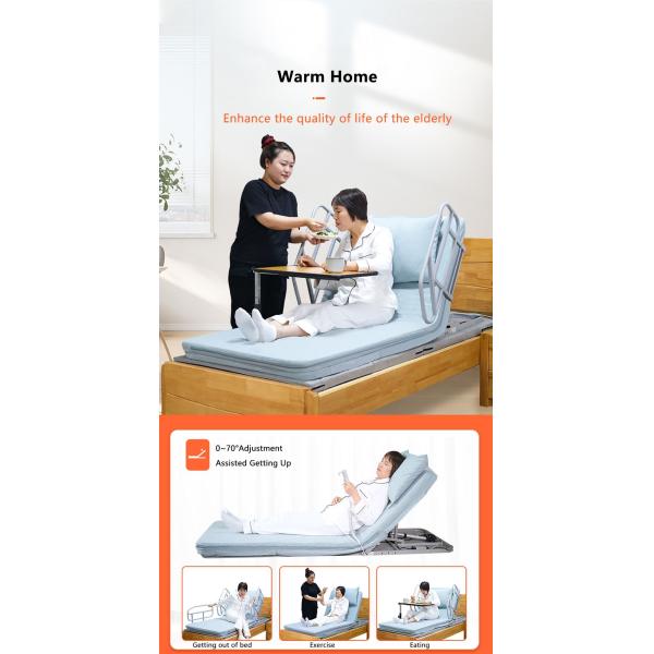 Multi Functional Electric Nursing Bed With Adjustable Backrest And Homecare Mattress