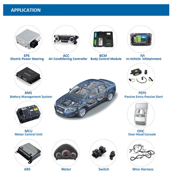 PBT GF30 12 Pin PCB Header Automotive Connectors Black Alternative To TE 174051-2