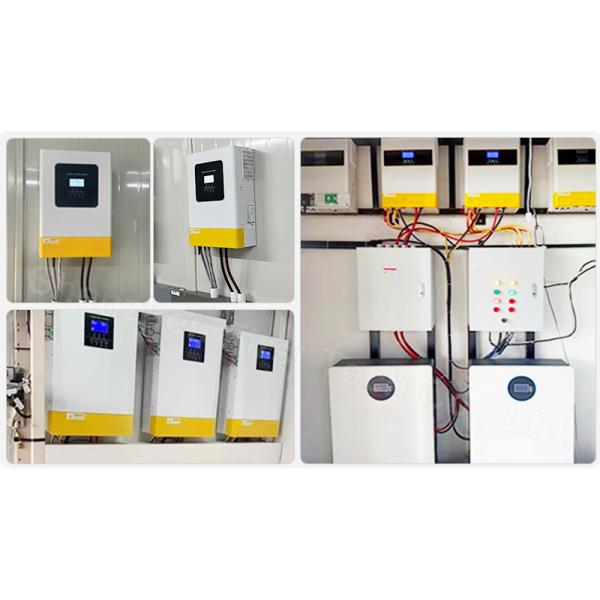 Single Phase Pure Sine Wave 48V Hybrid Solar Inverter 6.2KVA Off Grid MPPT Capable Without Battery Operation