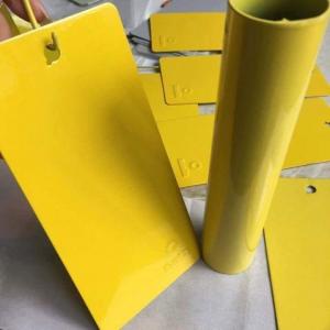 China Yellow High Gloss Epoxy Polyester Powder Coating Paint Metal Surface on sale