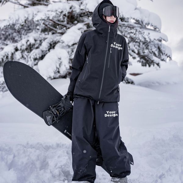 Unisex Waterproof Windproof Breathable Ski Suit, Outdoor Winter Snowboard Snowsuit with Custom Logo