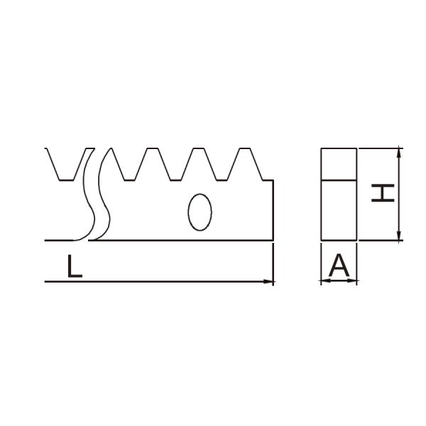 1m M4 Steel Gear Electric Sliding Gate Rack Rail System Parts Gate Hardware Accessories