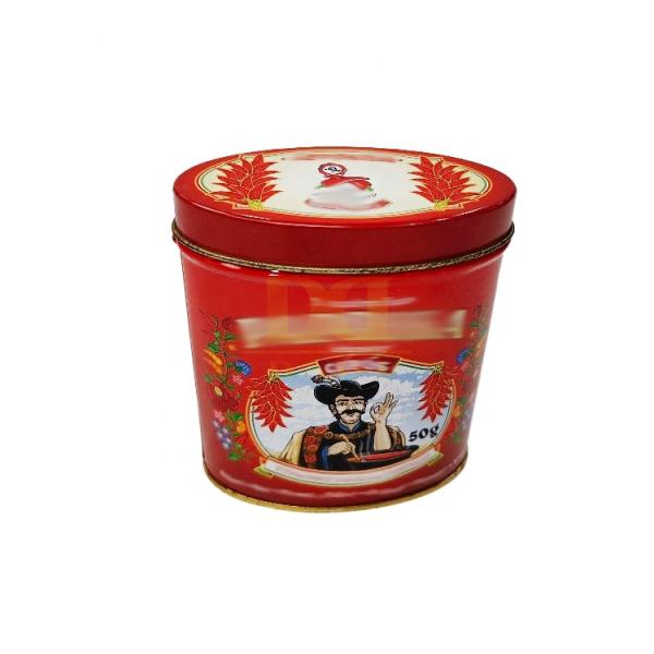 DADI Customized Printed Candy Tin Box Oval Tin Can For Chocolates Environmentally Friendly