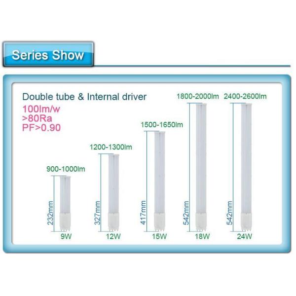 high lumen 2G11 led tube light 12W 2G11 PLL lamp 320mm wirh smd 2835 led AC85-265V 3 years warranty