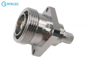 China Straight Panel Mount SMA Female Connector , 7 / 16 DIN Type Female Aerial Connector on sale