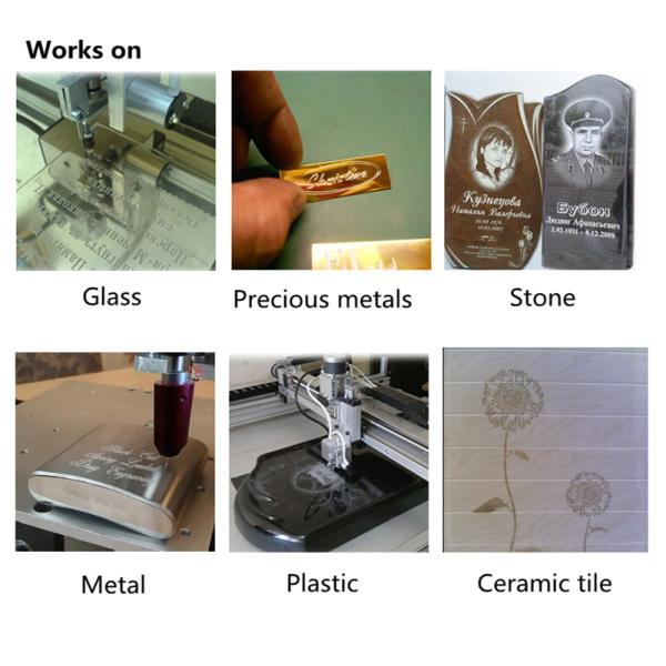High Precision Glass Engraving Bits , Vacuum Brazed Diamond Carving Bits