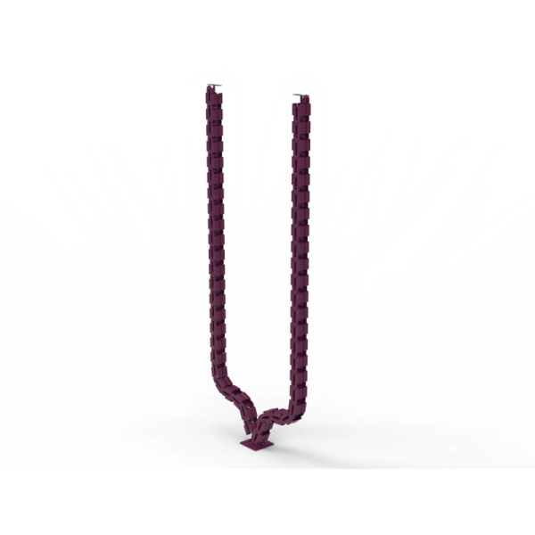 1320mm Modular Vertebrae Cable Management Spine black Quad Entry