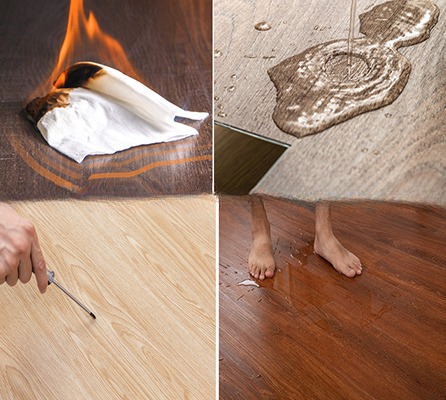Scratch Resistant SPC Flooring Waterproof Herringbone Design Easy to Install Durable