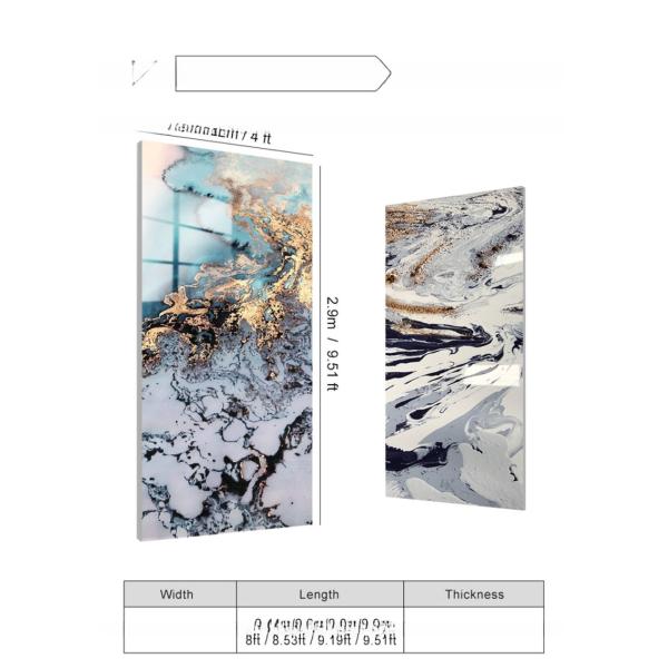 2.8mm Thickness PVC UV Marble Board for Interior Wall Decoration 1220x2800mm Exporter