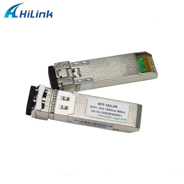 ZR 80KM LC SFP+ Transceiver Module 10GBASE 1550nm EML Single Mode 1.5W