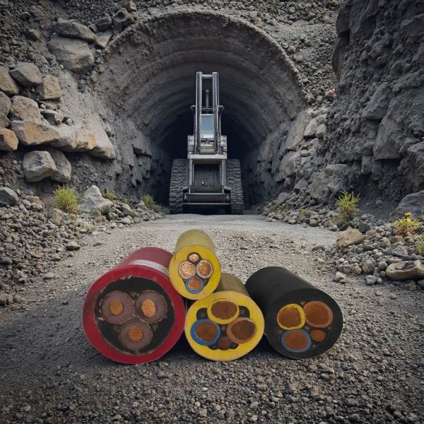 Mobile High Voltage 6/10KV Tinned Copper Mining Cable For Underground Coal Mines