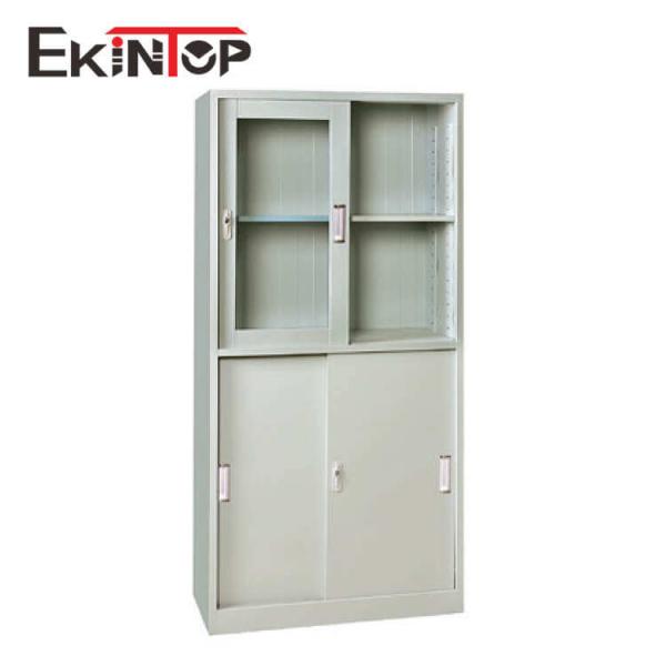 Folding Glass Metal Office File Cabinet Lockable Cupboard Waterproof Odorless