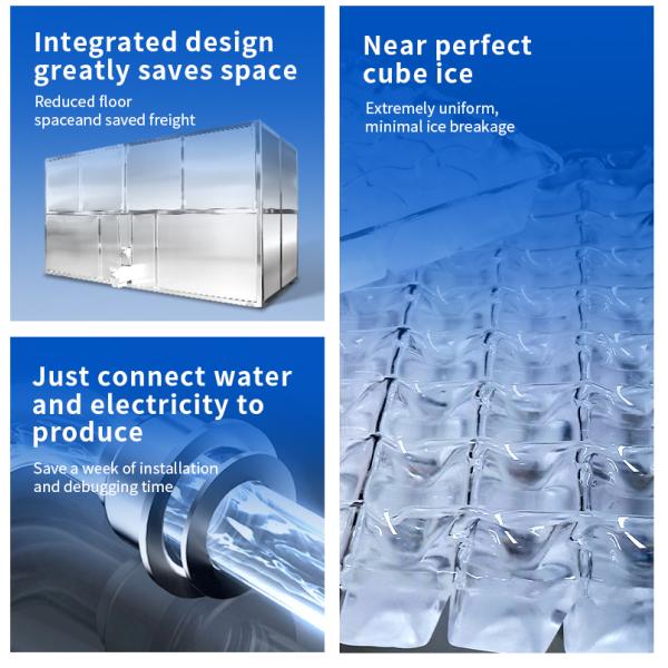 ICEMA 2T/24H ice machine automatic ice cube maker machine for ice plants