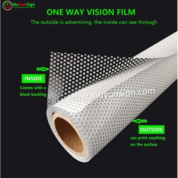 One Way Vision Perforated Film Printable Adhesive Vinyl For Metro Wraps