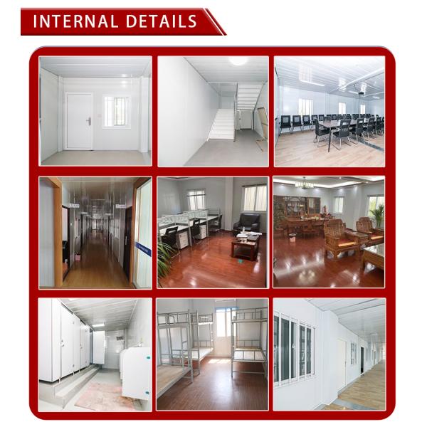 Steel Prefab House Hotel 20ft Foldable Luxury Container Houses with Glass Mirror