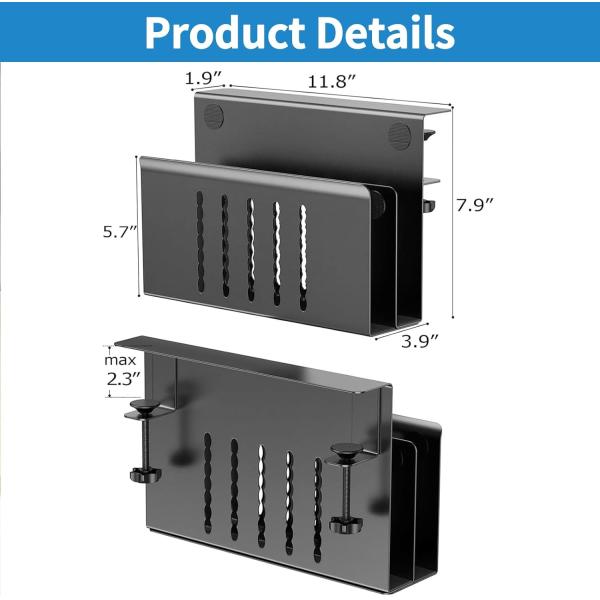 Pen Holder for Laptop Stand Tablet iPad books Holder Under Desk Hanging Organizer
