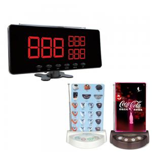 China CE certification china wireless waiter calling system water/service/bill/cancel button and 3 groups of XXX digits display on sale