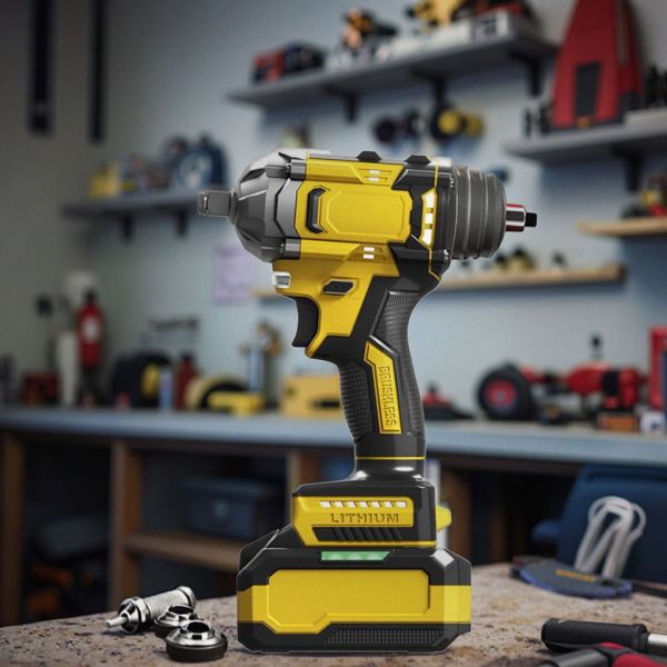 Industrial Brushless Li-ion Impact Wrench - High Torque for Woodworking, Scaffolding & Auto Repair